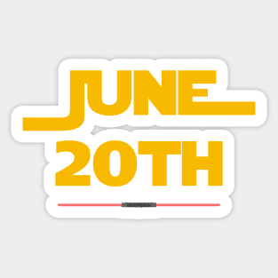 June 20th Birthday celebration Sticker